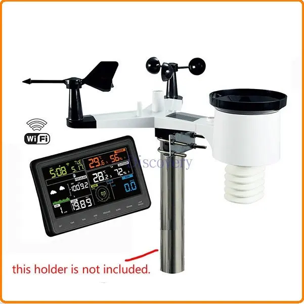 

Wireless Weather Station Wireless Transmission Wind Speed Wind Direction Temperature Humidity Rainfall Illumination Pressure