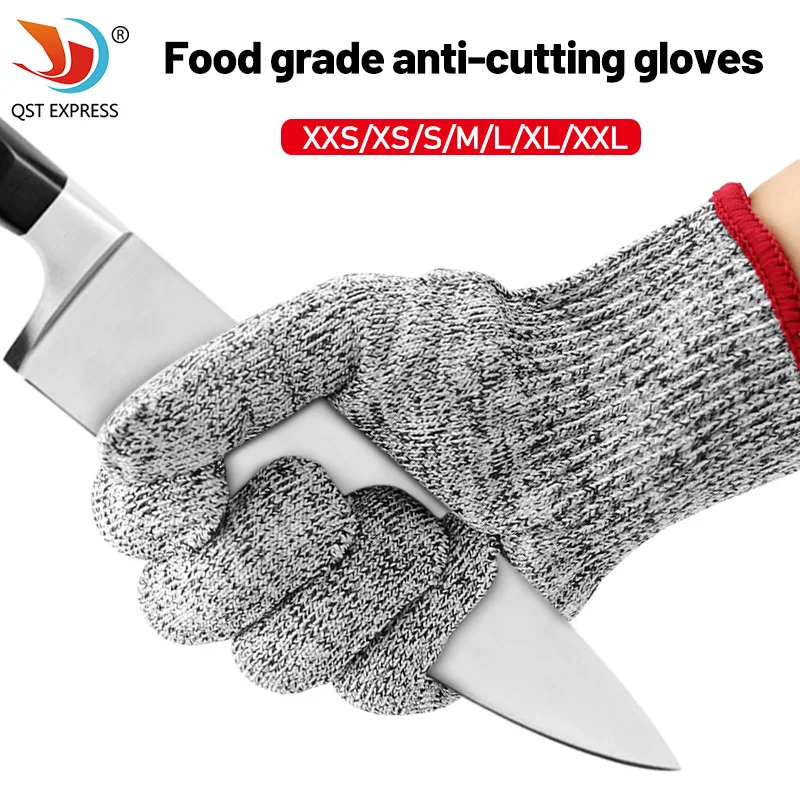 High Strength Grade 5 Safety Anti-Cut Gloves Level 5 Kitchen Cut Resistant Gloves For Fish Meat Cutting Safety Gloves