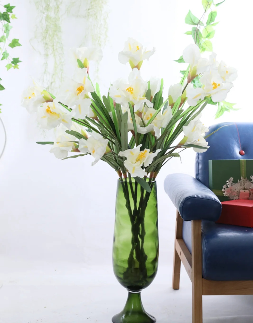 造花の頭,90cm,1ピース,3つの花の頭,結婚式の部屋の装飾,ギフトf604