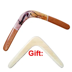 Kangaroo Handmade Wooden Boomerang Fun Outdoor Game Sports Throw and Catch Flying Disc for Kids Men Women Camping