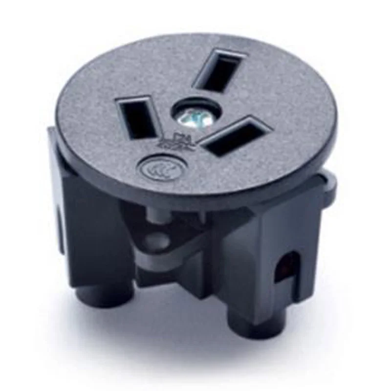 Zwart 10A 250V AU-stopcontact Australische standaard wandcontactdoos ingebedde industriële bedradingsaansluiting voor PDU-kast en paneelmontage