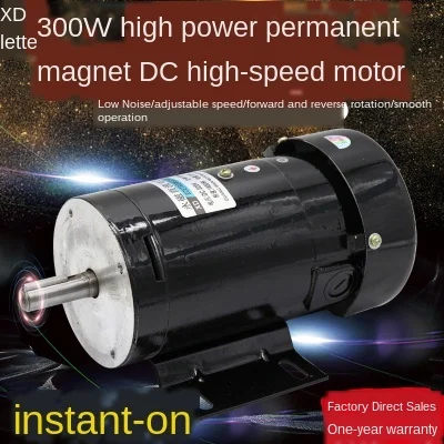 

300W DC permanent magnet motor DC220V speed control motor 1800 rpm high speed variable speed forward and reverse control motor