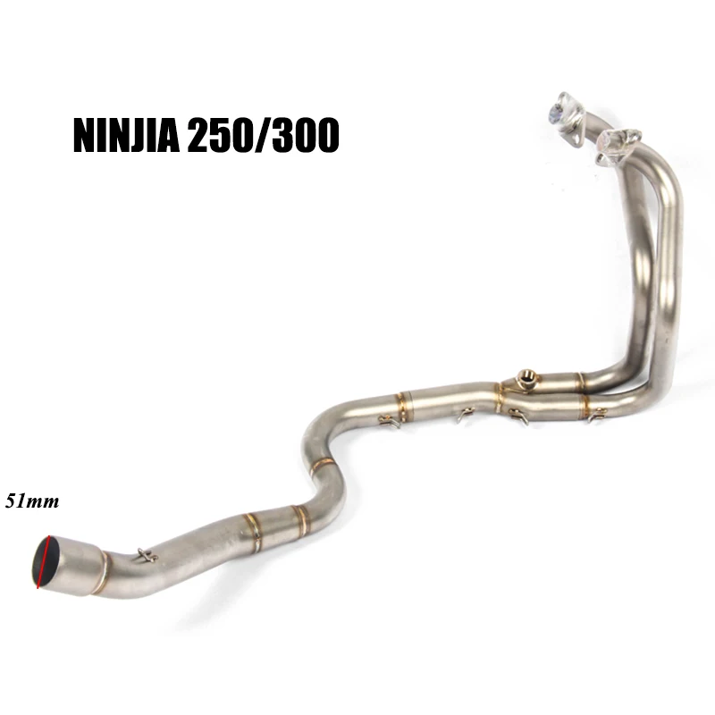 For Ninja250 for Nanja300 for Ninjia400 Motorcycle Exhaust Muffler Contact Middle Pipe for Ninja 250R 250 300 400 front pipe