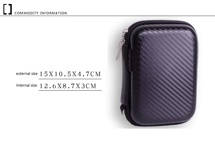 جراب محرك أقراص صلبة خارجي مقاوم للماء 2.5 ، مقاوم للماء ، متوافق مع WD/Seagate/Samsung