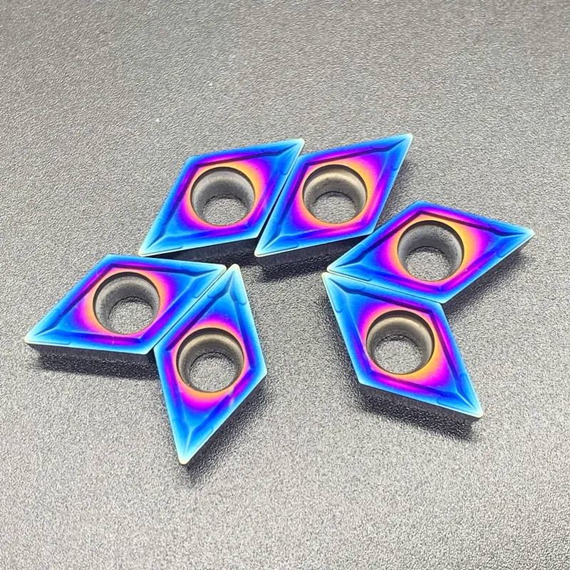 Alat Pemotong Kualitas Tinggi CNC Sisipan Karbit Alat Balik Internal Nano Biru DCMT11T304 LY7010 Pengolahan Baja