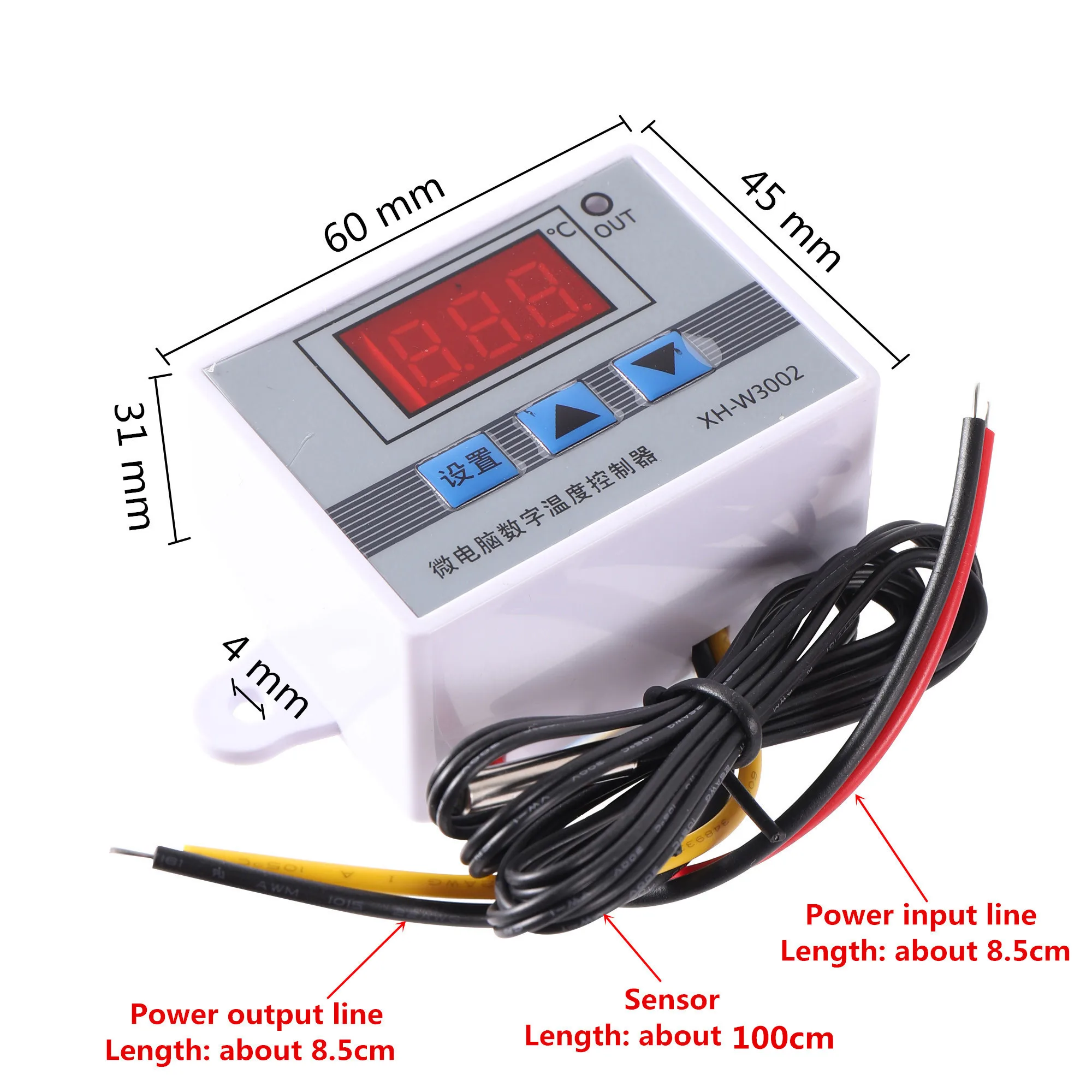 Pet Reptile Thermostat High-precision Temperature Switch Microcomputer Digital Display Hatching Controller ±0.1 Degrees 1Pc