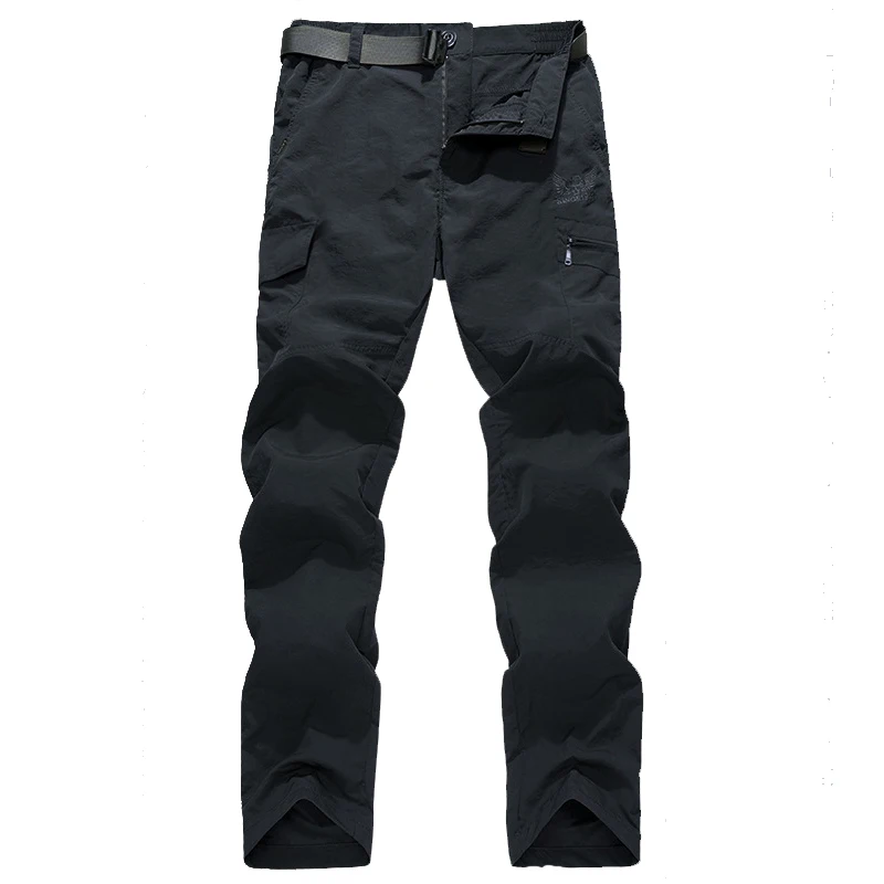 Pantalones Cargo impermeables para hombre, pantalones largos transpirables, con bolsillos del ejército, informales, de talla grande 4XL, para verano