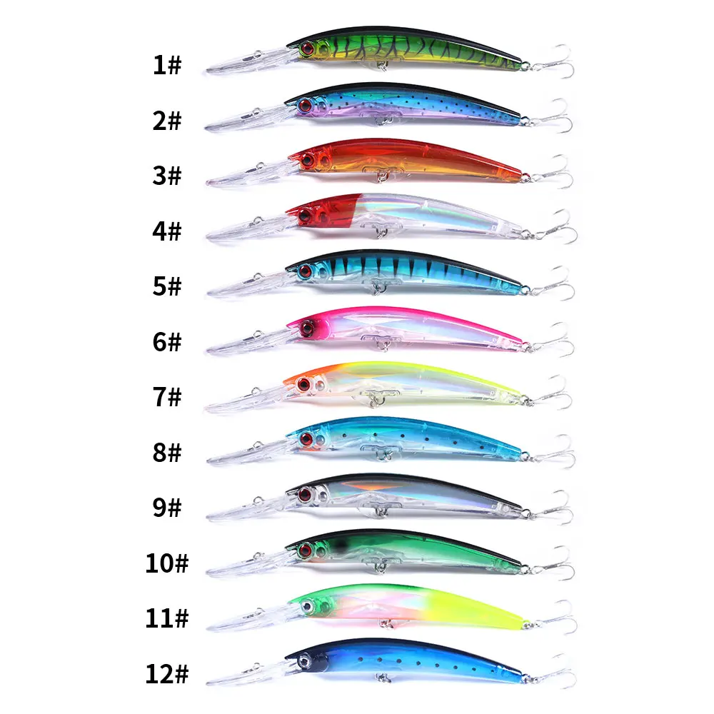 HENGJIA 17cm 23.5g Minnow Fishing Lure Laser Artificial Bait 3D Eyes Fishing Wobblers Bait Crankbaits Fishing Tackle Diving 2.5m image 5