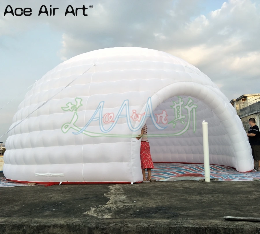 

Giant 8 m Bar House Inflatable White Igloo Marquee Inflatable Dome Tent Igloo Disco DJ Booth Party Pavilion Tent