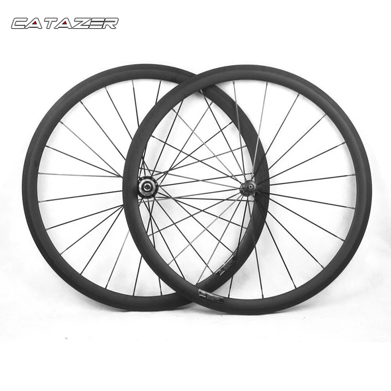 

1 Pair Carbon Bicycle Wheelset Campy Body 700C 23/25mm Wide 38mm 50mm 60mm 88mm R36 Hub Road Bike Basalt Brake Surface Wheels