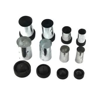 10개 35mm 철 주조 플라스크 1개 고무 스프루 베이스 쥬얼리 주조 석고 몰드 포함