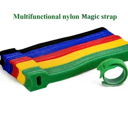 Gancho de Nylon e Loop Correias, Abraçadeiras, Organizador De Arame De Fixação Reutilizável, Zip Gravatas Cabo De Nylon, 50Pcs