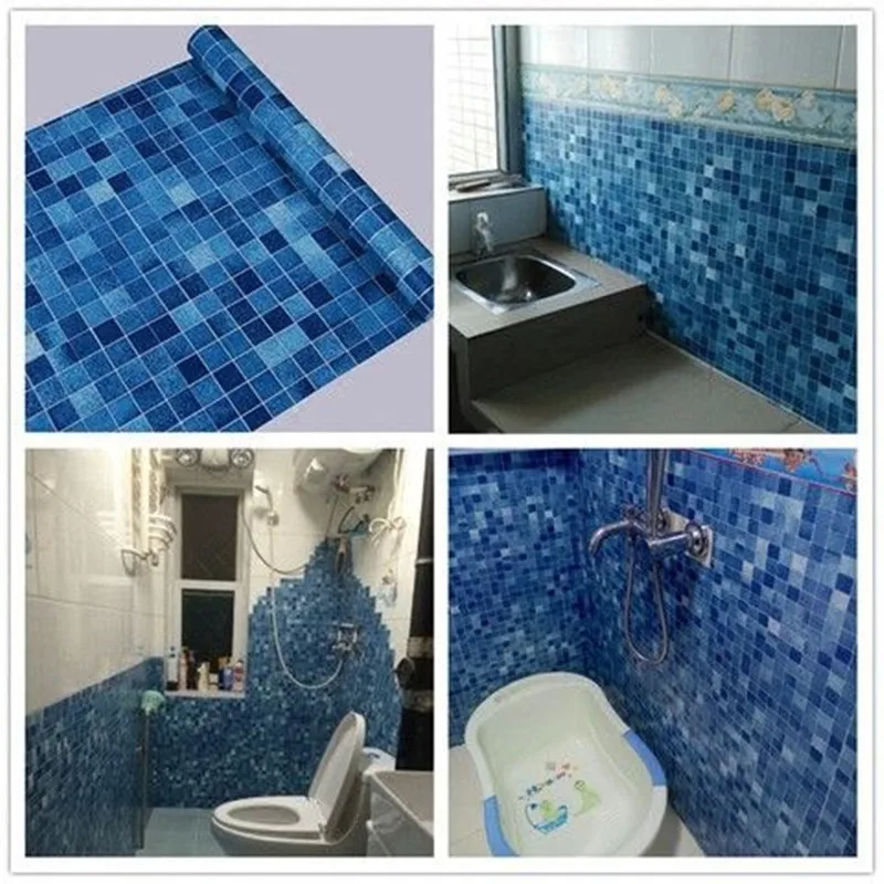 

Oil-proof stickers bathroom waterproof wall stickers self-adhesive wallpaper stove high temperature ceramic tile wallpaper