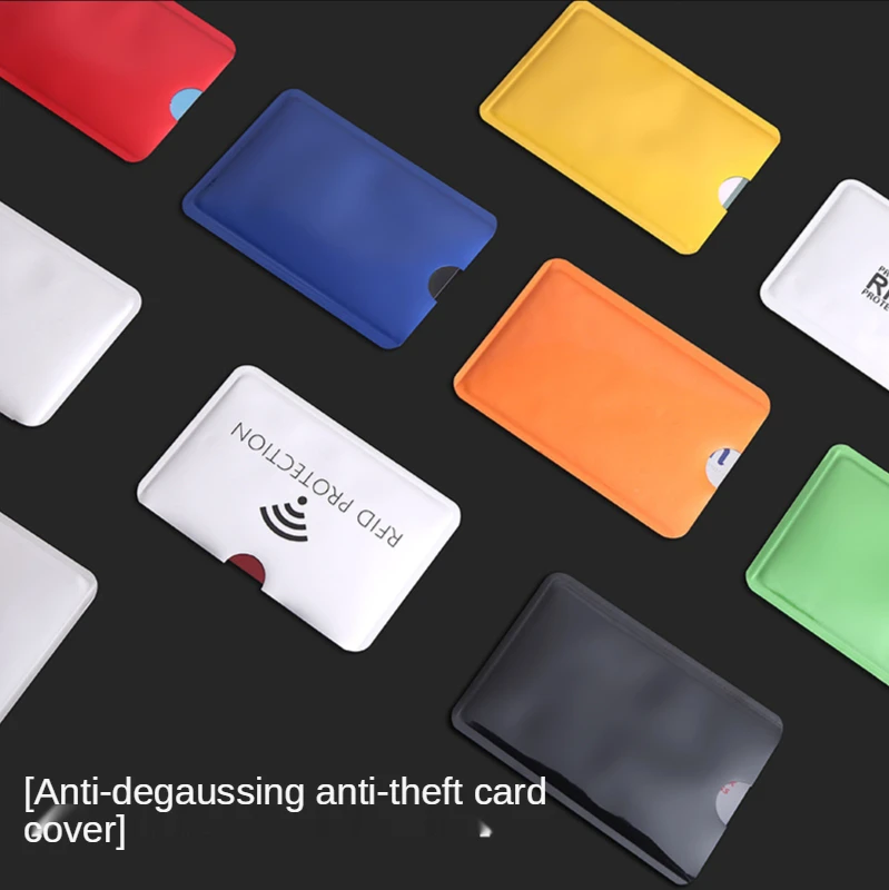 10PCS Anti Rfid Bank Card Holder Metal NFC Blocking Reader Lock ID Credit Card Bag Men Women Laser Aluminium Card Case Protect