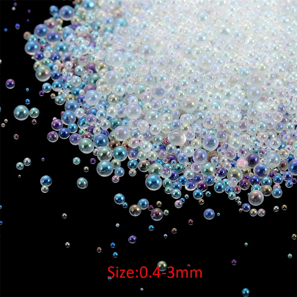 10-20g Mini Blase Ball Perlen Tiny Kristall Glas Perle Für Silikon Form UV Harz Epoxy Füllstoff Harz füllung DIY Nail art Decor