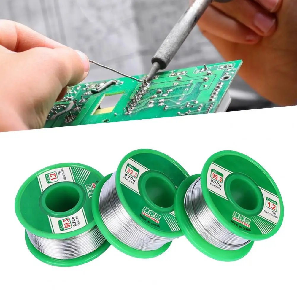 50g 0.5-2mm Solder Tin Wire Eco-friendly Low Melting Point No Clean Needed SN99.3CU0.7 Lead-free Soldering Tin Wire