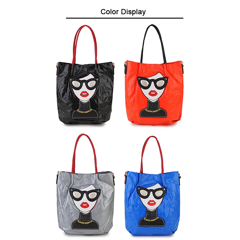 Novelty Lady Face Shoulder Bags for Women Funky Large Capacity Shopping Bag Female Purses and Handbags Designer Crossbody Bag