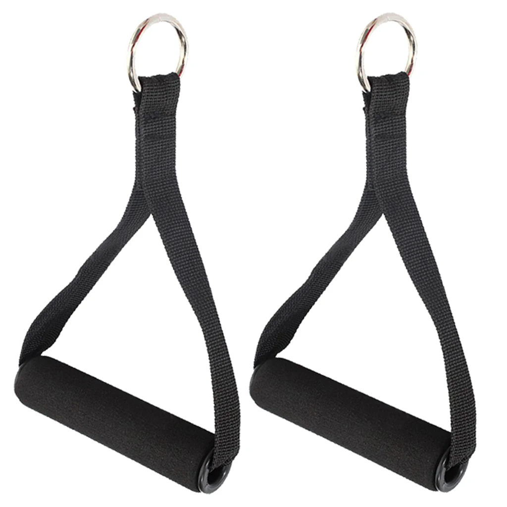 Premium Heavy Duty Exercise Resistance Band Handles Cable Machine Attachments Resistance Band Handle Grips Strap Stirrup Handle