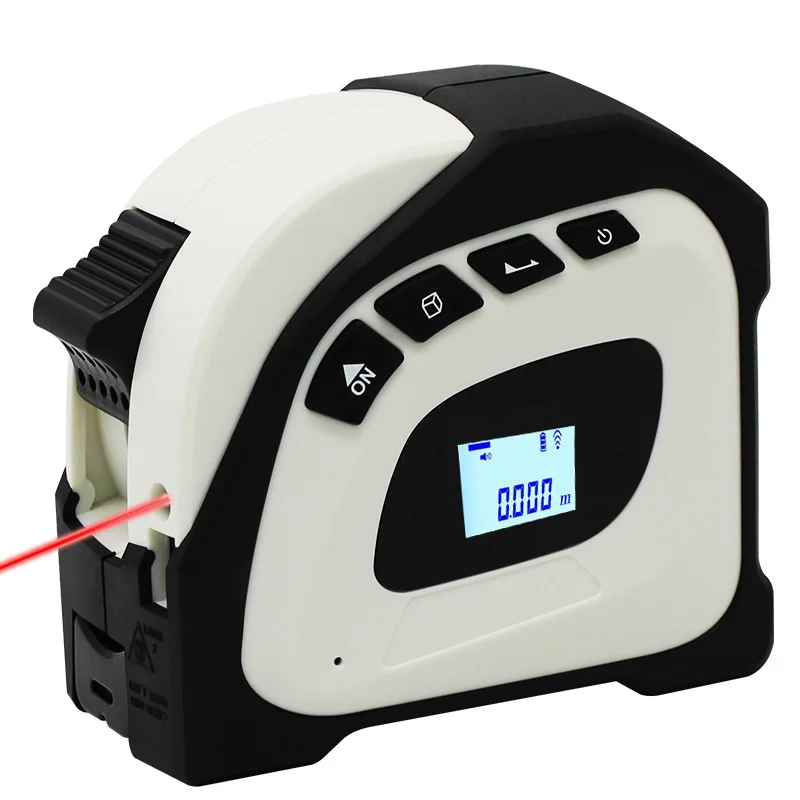 Imagem -03 - Fita Métrica de Distância a Laser Fita Métrica Laser Régua Range Finder 40m Fita Métrica Retrátil de m Lcd Display Digital Medição a Laser em