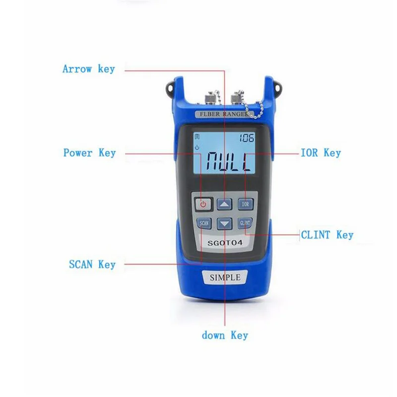 Handheld Fiber Fault Detector with VFL FC and SC Connector, OTDR, 60km, 1310 or 1550nm