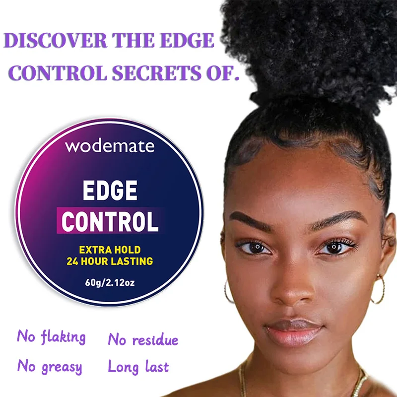

Edge Control Gel Hair Oil Wax Cream Styling Broken Hair Finishing Anti-frizz Fixative Gel With Brush Private Label