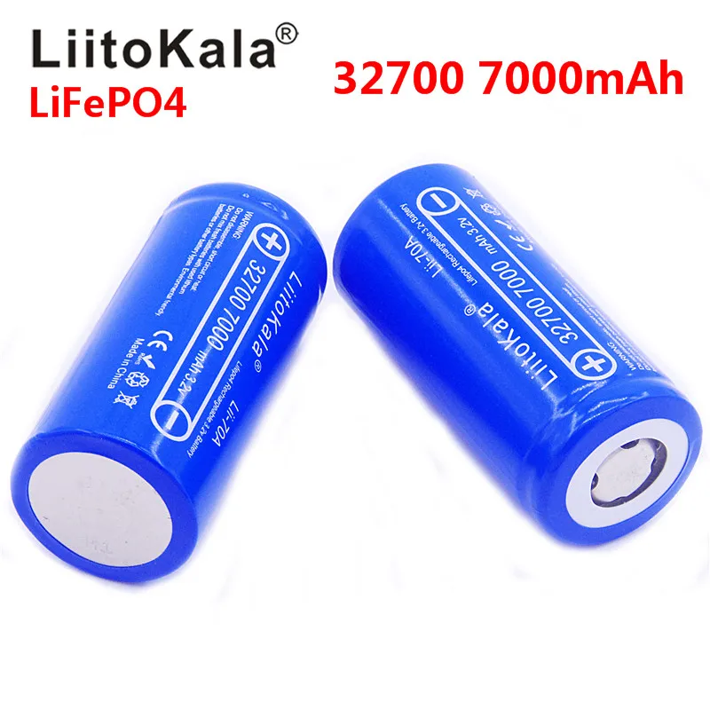 LiitoKala Lii-70A 3.2V 32700 7000mAh LiFePO4 Battery 35A Continuous Discharge Maximum 55A High power Brand battery