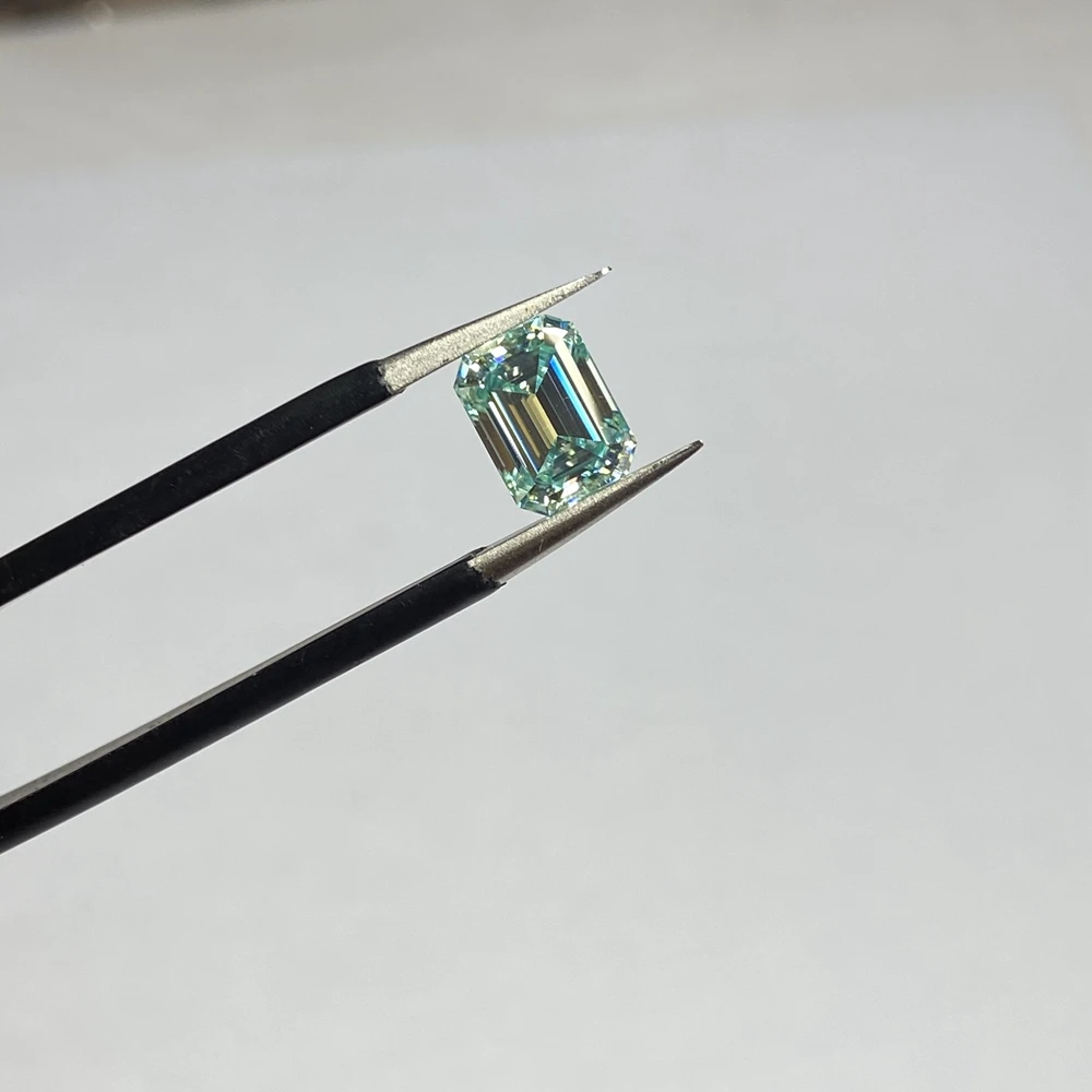 Meisidian – pierres précieuses en diamant pour la fabrication de bagues, 9x7mm, 3 Carat, aigue-marine, topaze bleue, Moissanite