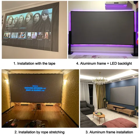 Портативный проекционный экран Yovanxer  HD 3D 4K
