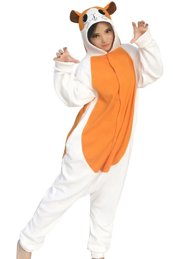 New Adult Animal hamster Cosplay Pajamas Onesie Sleepwear Costume