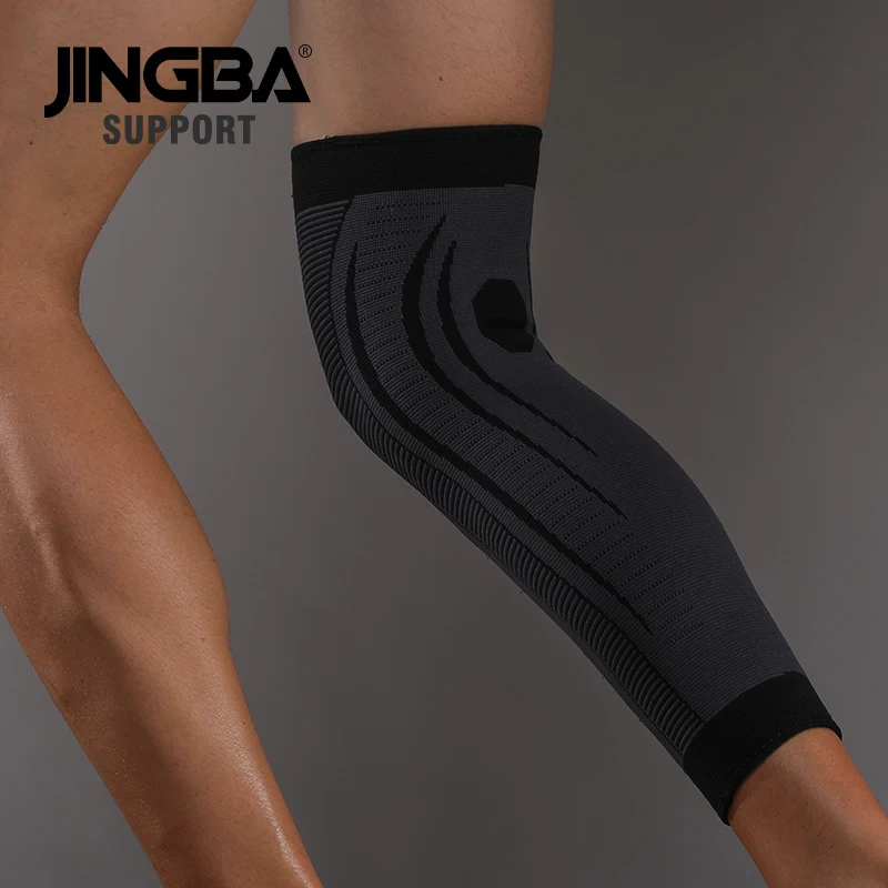 JINGBA SUPPORT Lengthen warmth knee pad Outdoor sports basketball knee pads knee brace protector Safety Elastic Nylon rodillera