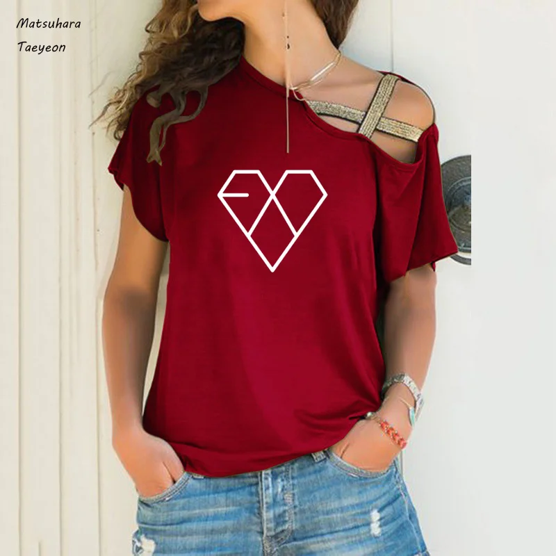 

Fashion Casual T-shirt Funny Mathematical Figure Heart Print T Shirt for Women Cotton Summer Short Sleeve Graphic Tees Shirt