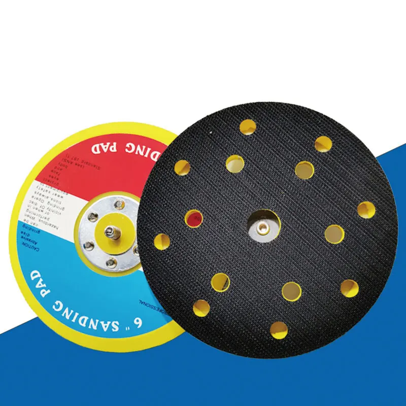 Professional 5/6 Inch 12000 rpm Dual Action Random Orbital Sanding Pad Plate with Holes for Pneumatic Sanders Disc Air Polishers
