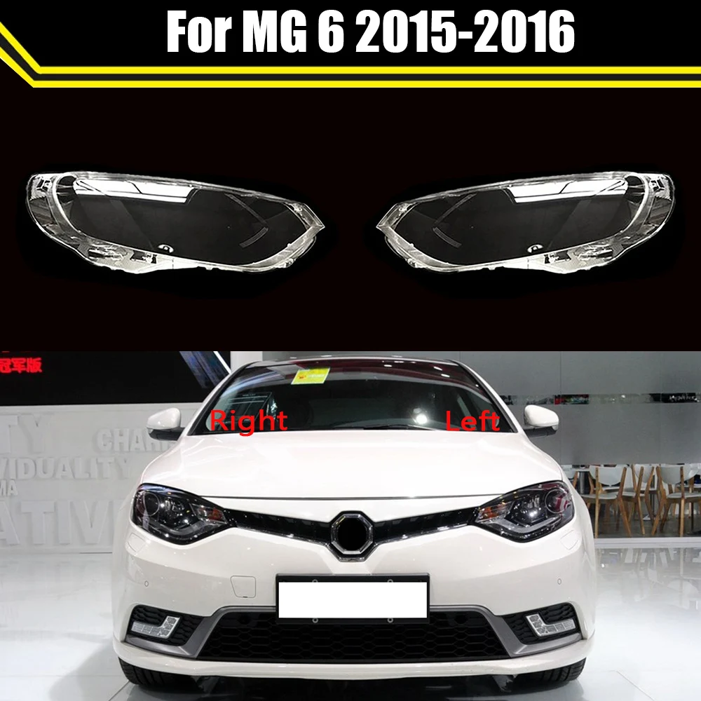 

Clear Headlight Auto Headlamps Transparent Lampshades Waterproof Bright Lamp Shade Shell Headlights Cover For MG 6 2015 2016