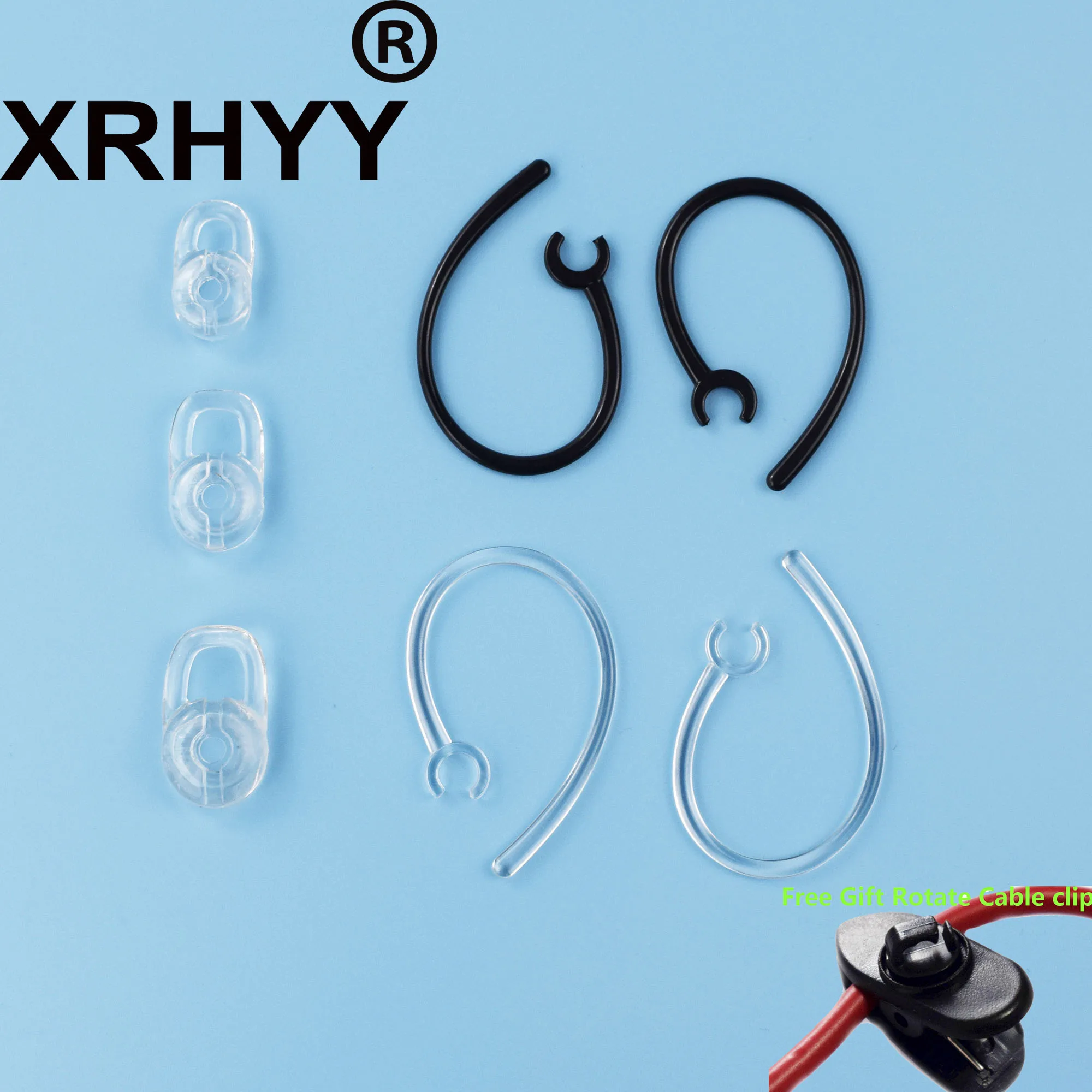 XRHYY 1 Set 3pcs S M L Earbuds 4pcs Earhooks for Plantronics Marque M155 Marque 2 M165 Savor M1100 M100 M55 M28 M25 Headset