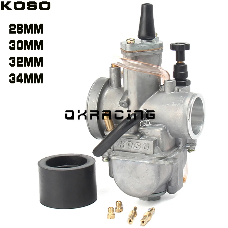 Universal  Motorcycle Carburetor Carburador 28 30 32 34mm With Power Jet For Koso Racing motorcycle