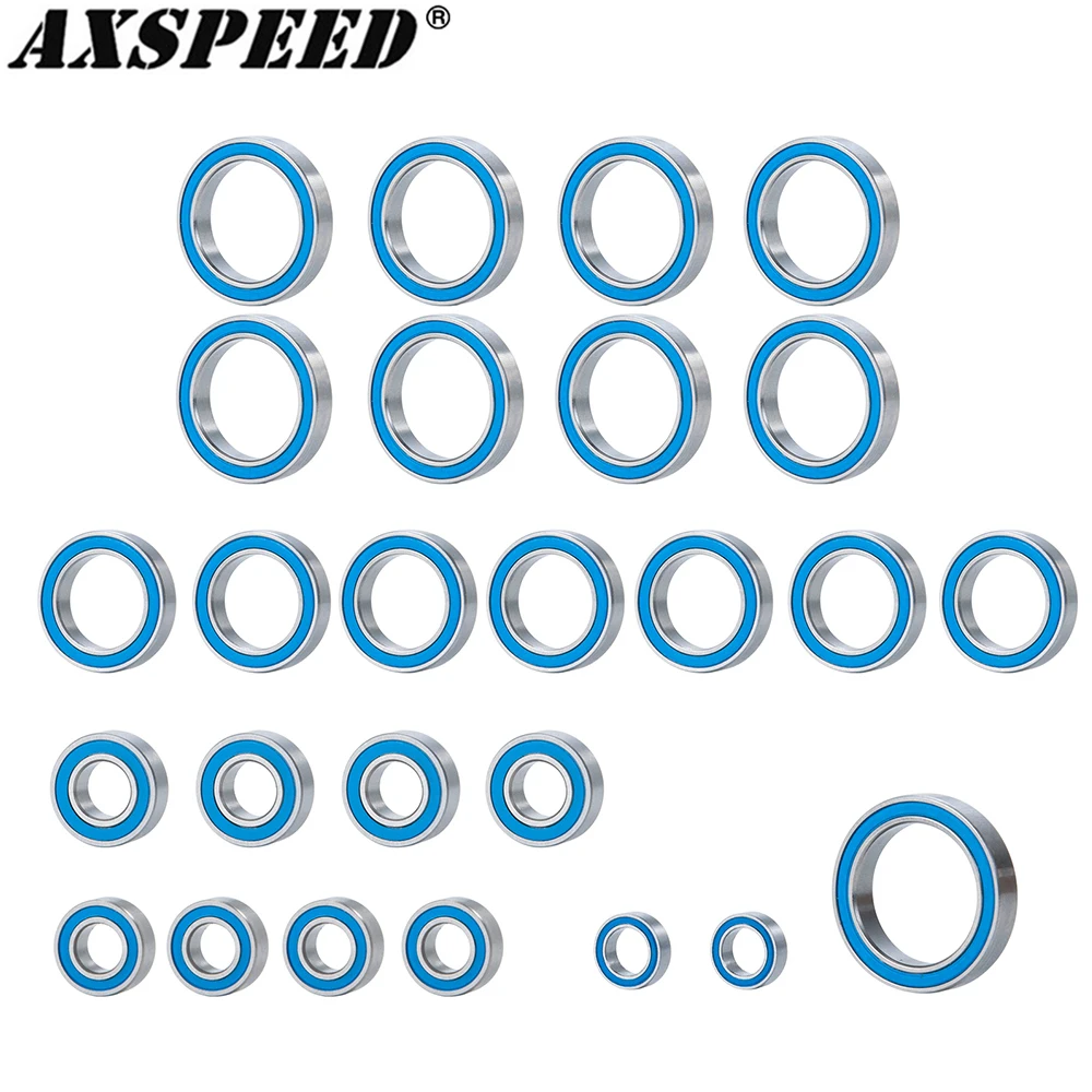 

AXSPEED 26PCS Bearing Kit for Big Rock Typhon Granite Senton 3s BLX RC Crawler Car Blue Bearings Parts