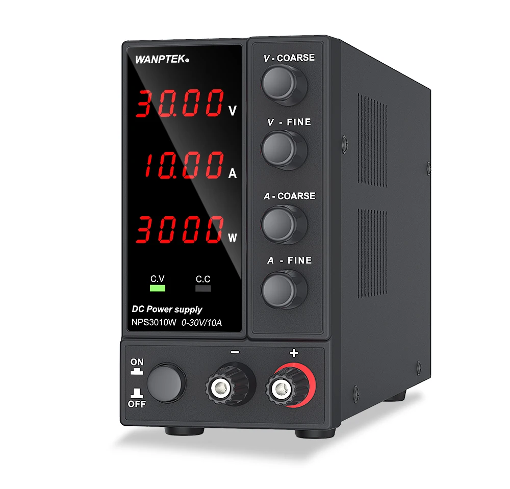 Wanptek Laboratory DC Power Supply Adjustable 30V 10A with Digit Display Voltage Regulator Stabilizer Switching Power Supply