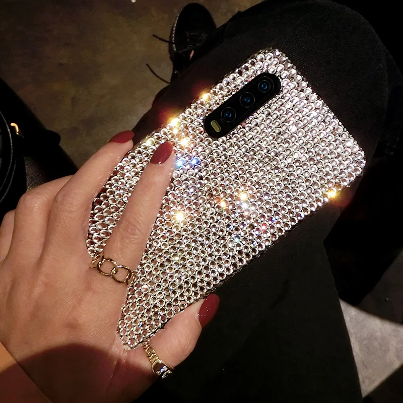 Luxurious Fashion Full Bling Diamond Crystal Clear Case For Samsung S24 S23 Plus S22 S21 S20 Ultra S10 S9 Plus Note 20 10 9