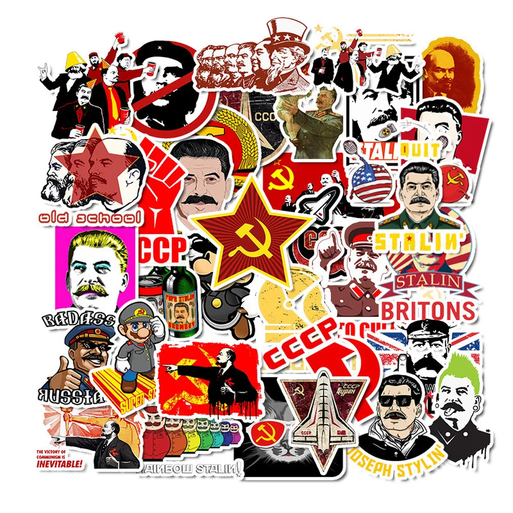 50Pcs World war II Russian Comrade Joseph Stalin Leninist political propaganda Soviet Union USSR CCCP poster Retro Stickers