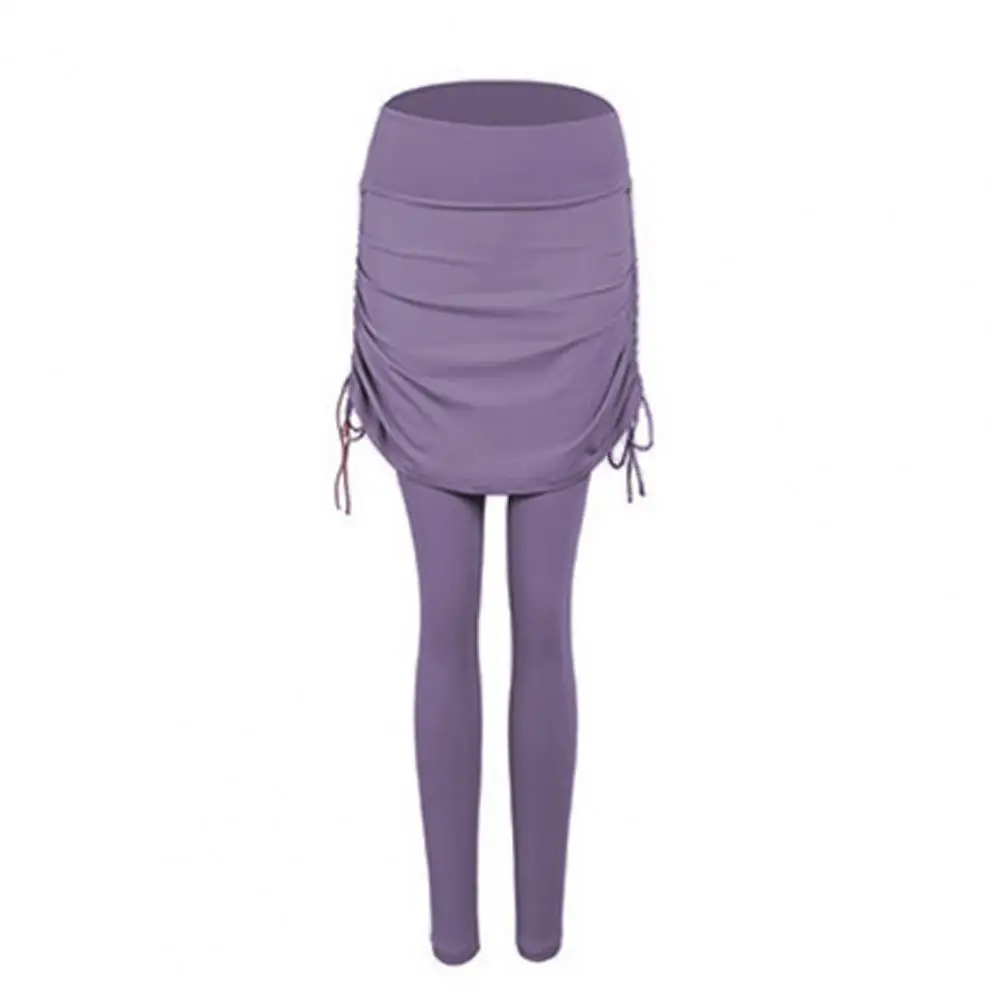 Fitness Pants Fake Two Pieces Pants Skirt Yoga Legging Durable Fitness Tights
