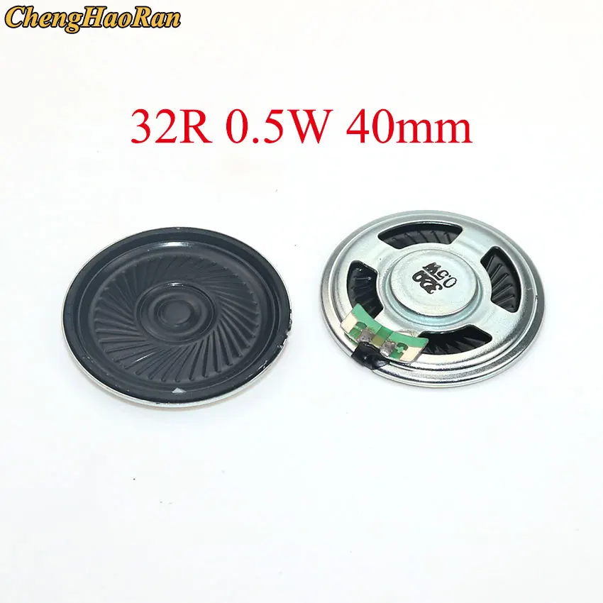 ChengHaoRan 1pcs Ultra-thin speaker 32 ohms 0.5 watt 0.5W 32R speaker Diameter 40MM 4CM thickness 5MM