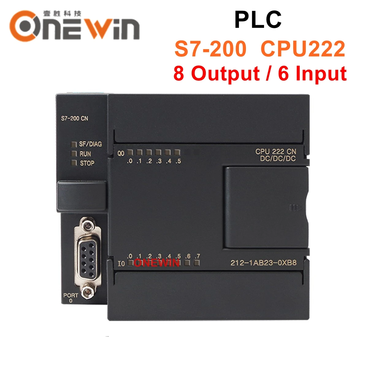 Compatible CPU222 S7-200 PLC Programmable Controller 8 input 6 Output 1 PPI RELAY Transistor 212-1BB23-0XB8 212-1AB23-0XB8