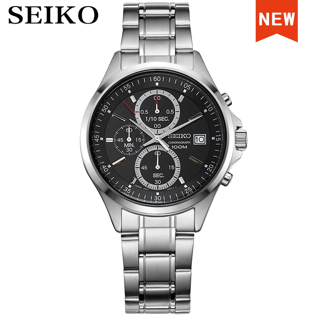 seiko watch men watch top brand luxury Waterproof Sport men watch quartz army watch relogio SKS471J1