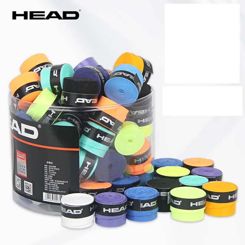 6 piezas Original Overgrip de cabeza antideslizante raqueta de tenis banda para el sudor empuñaduras Padel absorción de impacto cinta de agarre