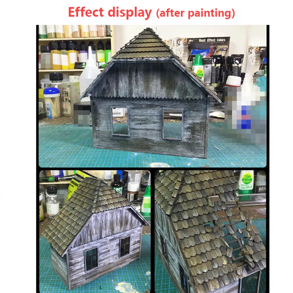 1:35 خشبيّ أوروبيّ منزل عدة No.2 ساحة المعركة عسكريّ مشهد نموذج ثلاثية الأبعاد لغز دهان داي لعبة تعليميّة هدية للأطفال