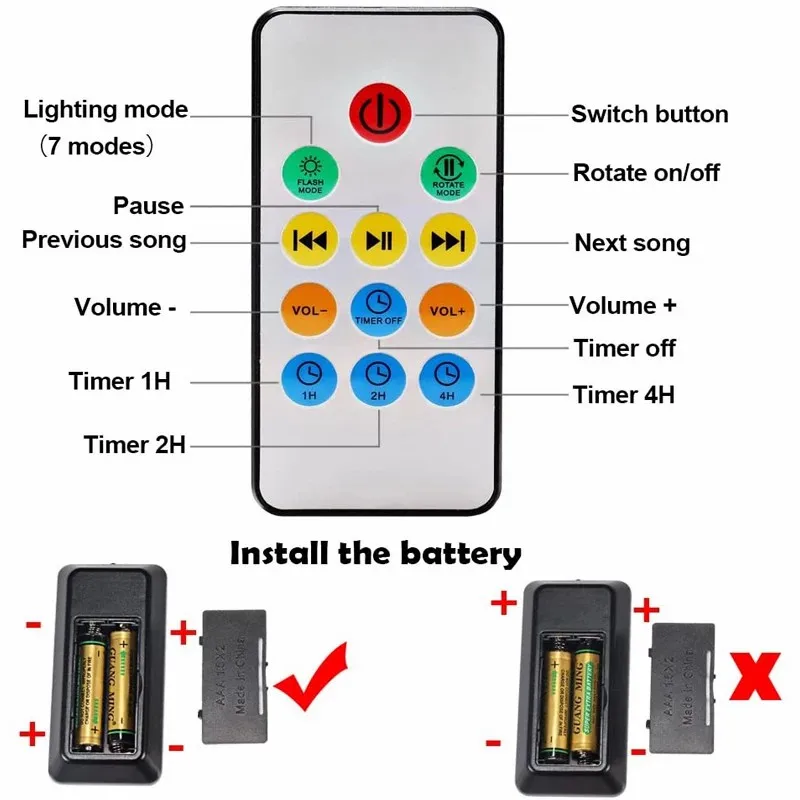 E2 Ocean Wave โปรเจคเตอร์ NightLights ไฟ LED กลางคืน Light เครื่องเล่นเพลงรีโมทคอนโทรล7สีเพดานโคมไฟอารมณ์พร้อม Bulit-In ลำโพง