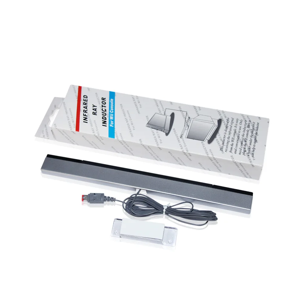 Barra de sensor de movimento para nintendo w ii, 1 peça, fio infravermelho, raio de sinal ir, receptor, sensores de movimento de playstation