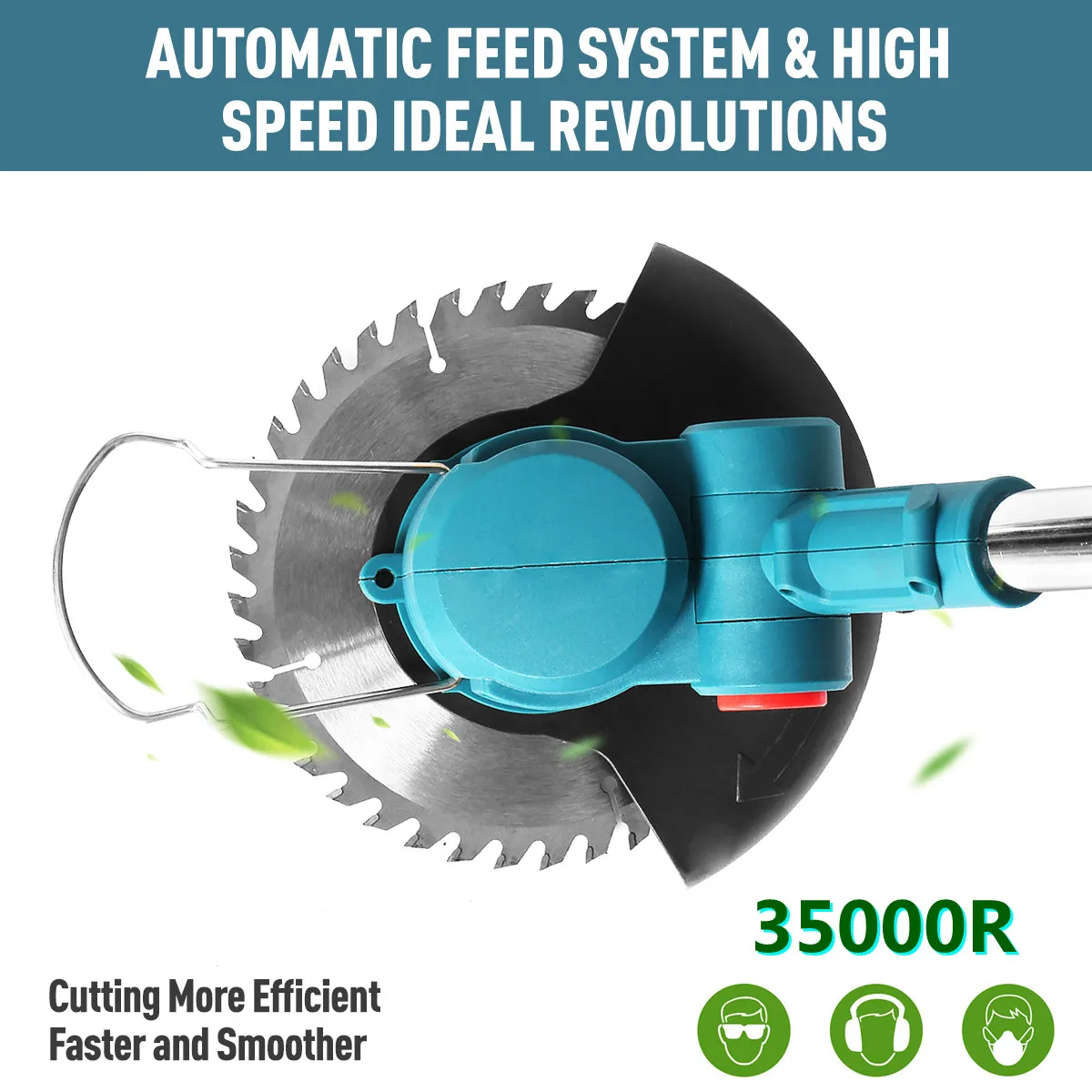 35000Rpm 1800W ไร้สาย Trimmer 2แบตเตอรี่ Super Power Auto-Release ไฟฟ้าเครื่องตัดหญ้าสวนตัดแต่งกิ่งเครื่องมือ Weeders