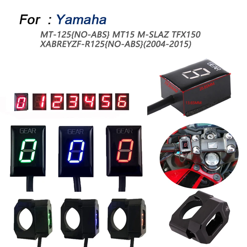 

Motorcycle Mount 6 Speed Gear LED Display Indicator for Yamaha MT-125 MT15 TFX150 YZF-R125