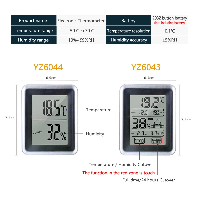 جديد صغير LCD ميزان الحرارة الرقمي الرطوبة درجة الحرارة في الأماكن المغلقة مريحة استشعار درجة الحرارة مقياس الرطوبة أدوات قياس